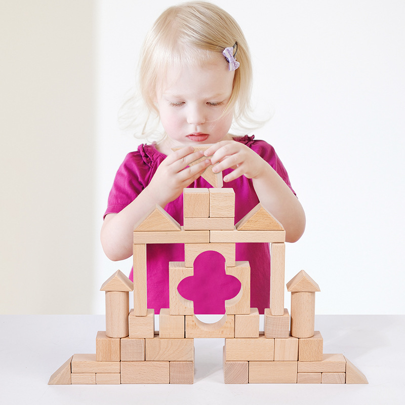 Log non-lacquered building block large particle barreled desktop wood construction area solid wooden toy kindergarten patchwork material