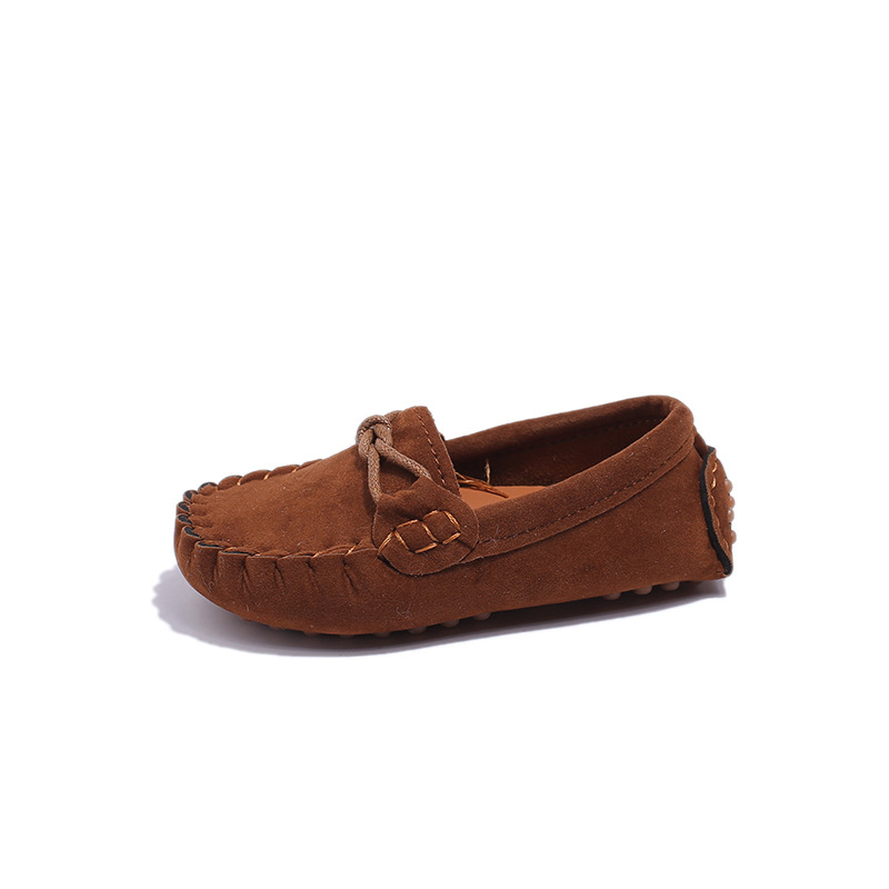 2024 Spring New Casual Children's Beans Shoes Korean Style Slip-on Beef Sole Children's Shoes for Men and Women