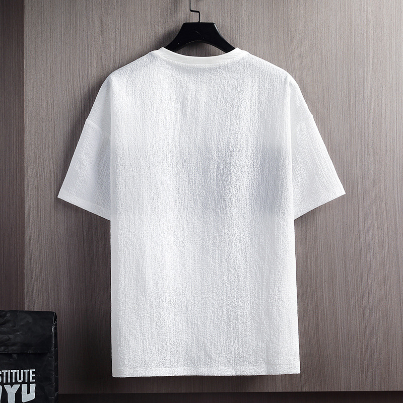 Men's short-sleeved T-shirt men's 2022 summer new round neck half-sleeved Korean style slim fit plus size T-shirt youth bottoming shirt