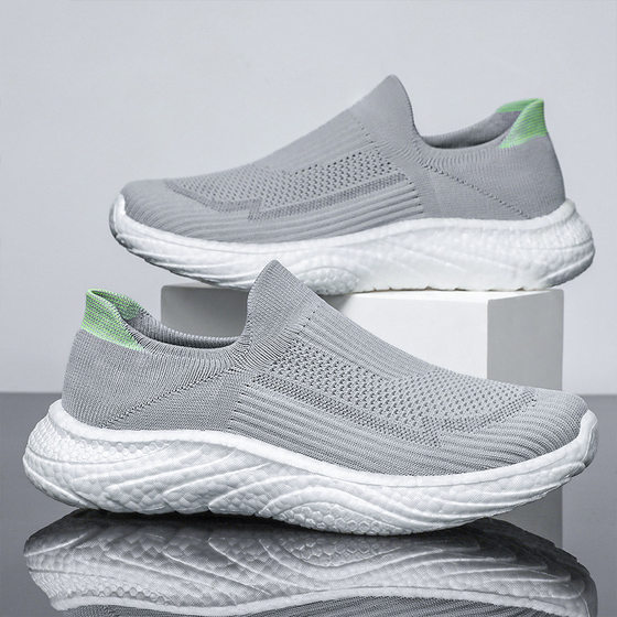 Shoes Men's High Elastic Upper Socks Shoes Men's Shoes sneaker Spring and Autumn Casual Cloth Shoes Breathable Lightweight Slip-on