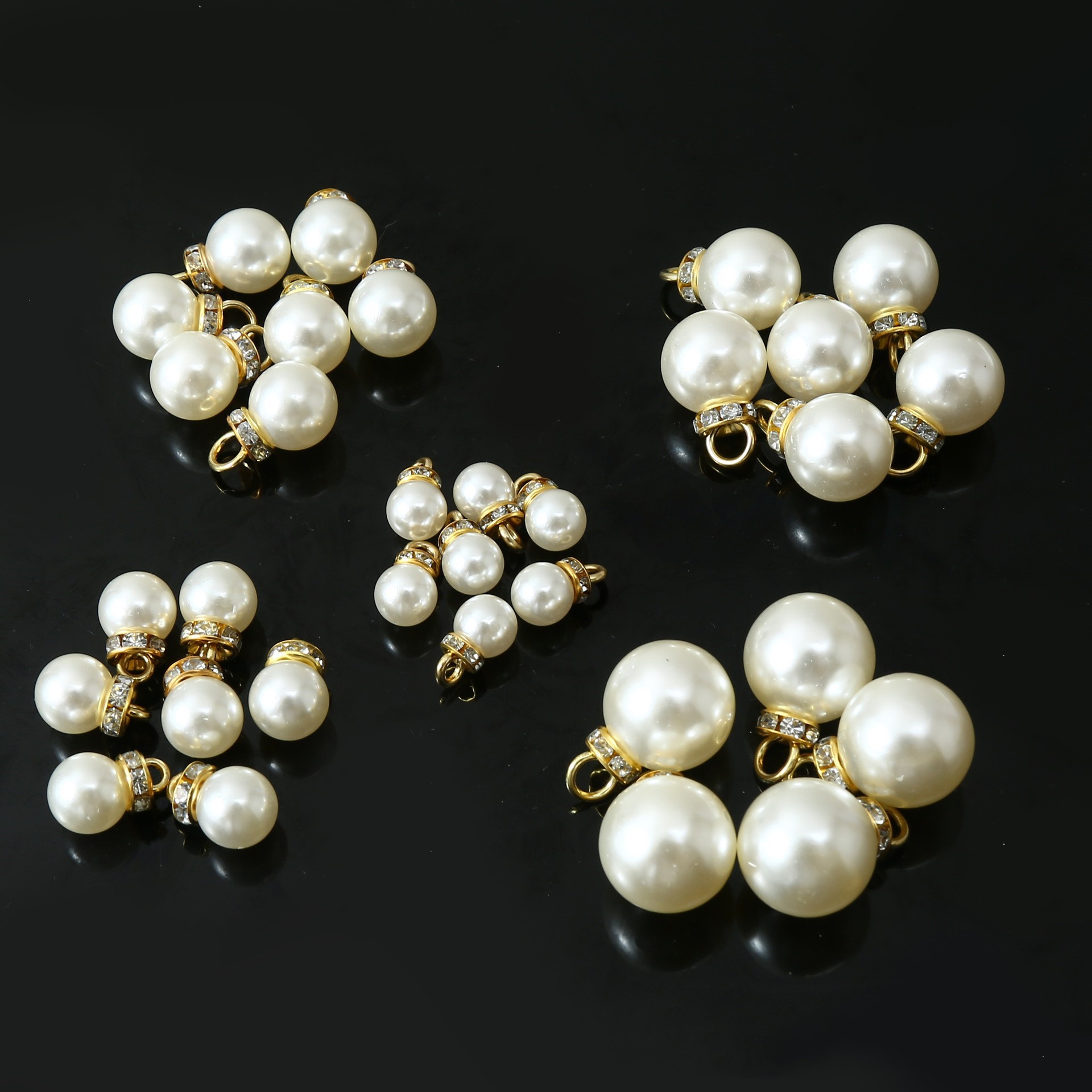 Syang ABS Highlight Pearl Pendant Diamond Imitation Pearl Pendant Garment Accessories Decoration Accessories Pearl Zipper Head