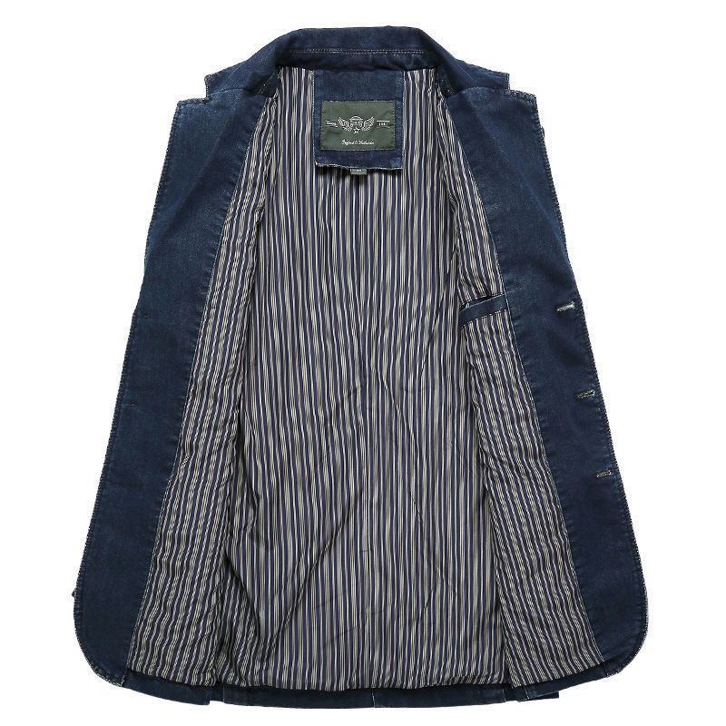 Cross-border AliExpress factory men's clothing Denim suit men's cotton Denim small suit slim casual suit jacket 2182
