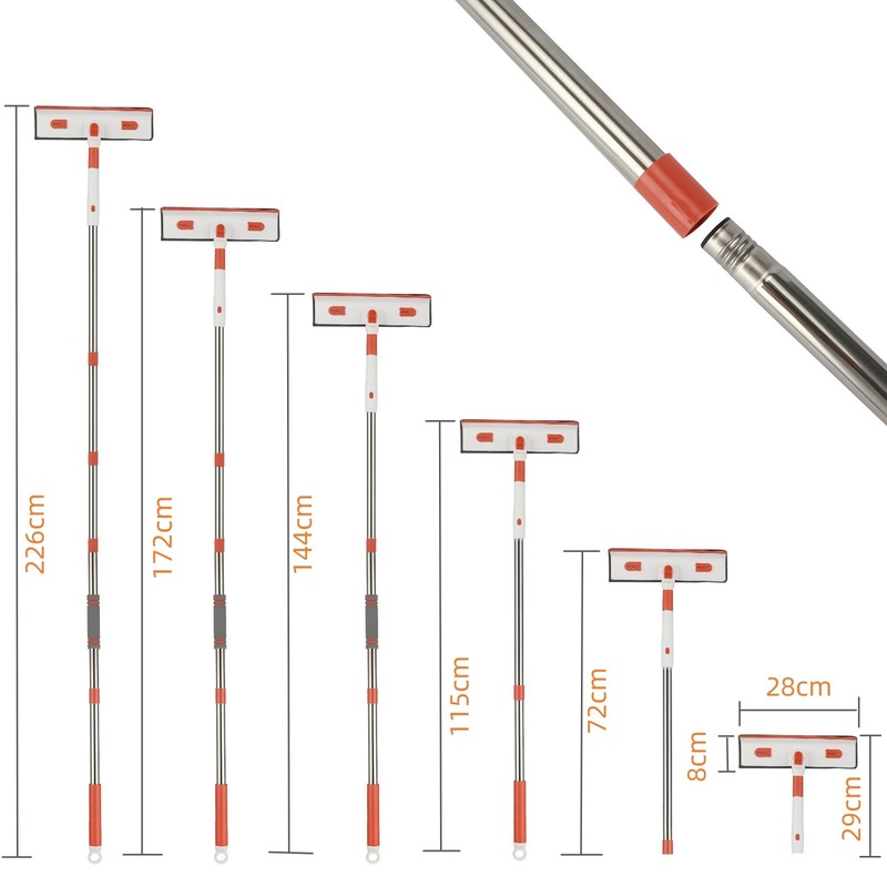 新しい家庭用拡張スプライシングロッド窓クリーニングスキージガラススクラバー窓ガラスクリーニングツール|undefined