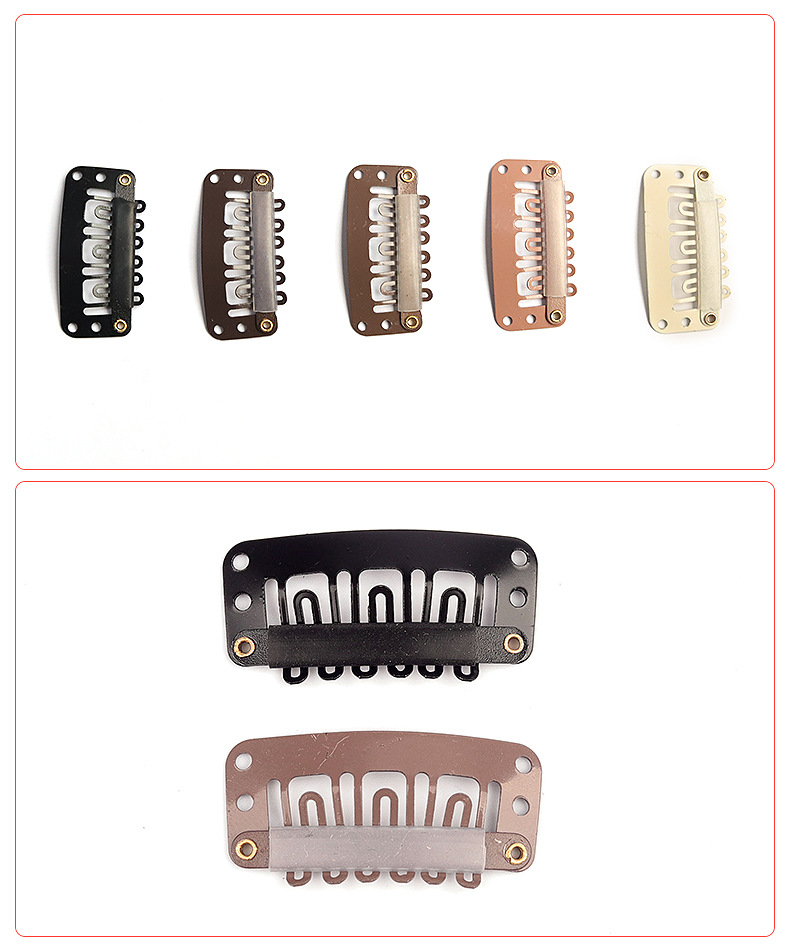 3.2cm six-tooth wig hair extension BB clip metal paint DIY head accessories hair clip beret clip_voghion.com