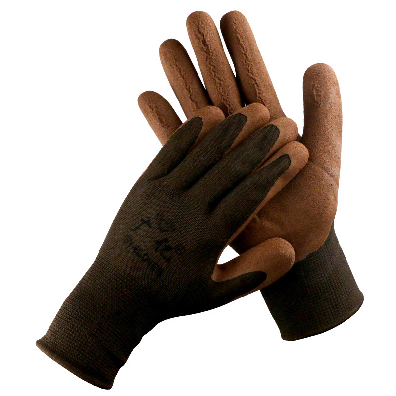 13-needle latex foam dipping gloves rubber gloves non-slip breathable latex labor protection gloves elastic