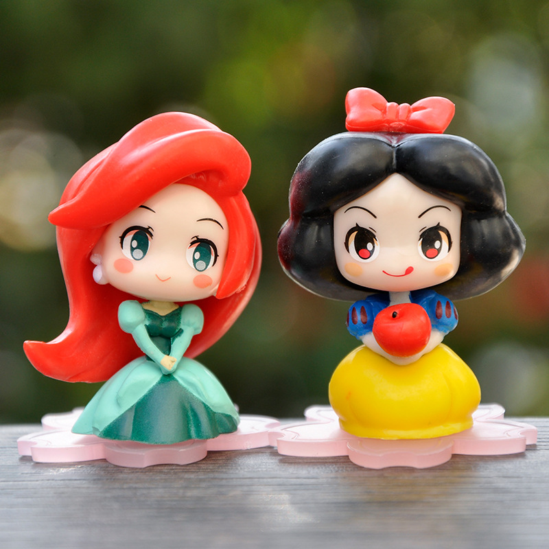 New Q version fairy tale princess around hand-made model mermaid Cinderella doll desktop decoration ornaments