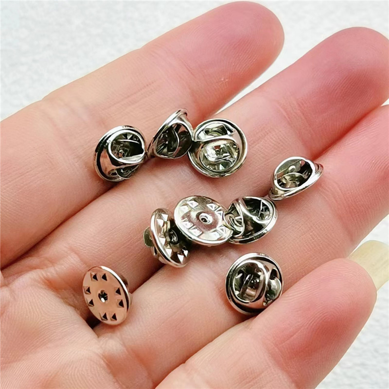 Silver brooch buckle universal metal butterfly cap spare buckle spot wholesale praise thick material stabbing needle