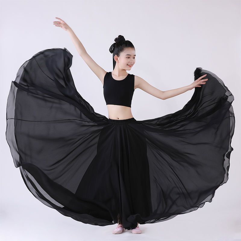 Children's Dance Big Dress Performance Costume 720 Degree Girls Dancing Skirt Chinese Dance Classical Dance Practice Skirt