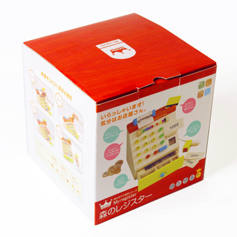 Wooden simulation Cash Register parent-child interaction play house educational toys infant supermarket cashier mathematics teaching aids