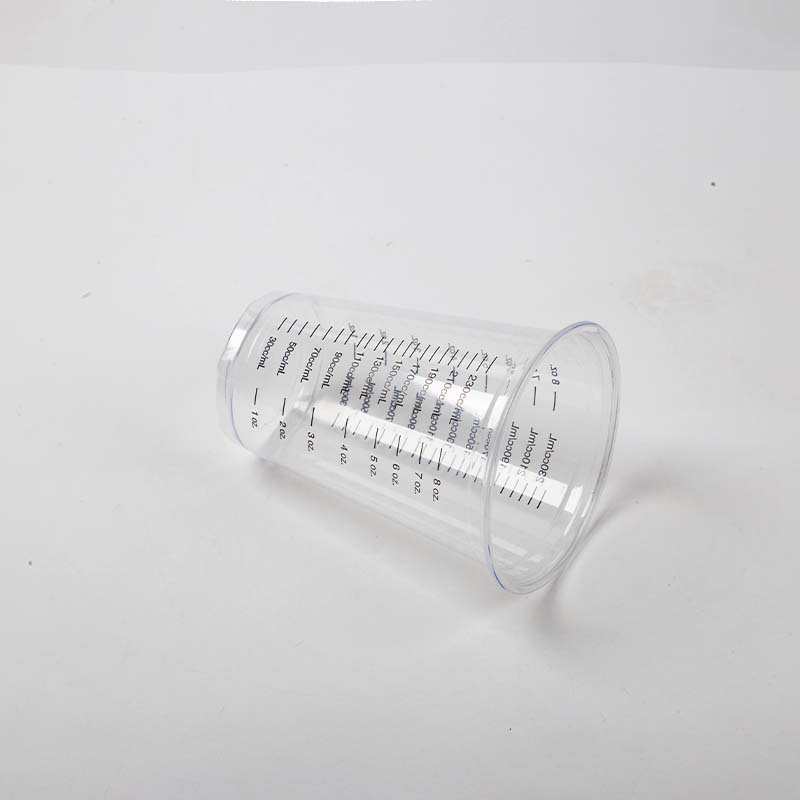 8 oz disposable pet Cup scale Cup mixing measuring cup transparent plastic cup for mixing paint amount material experiment