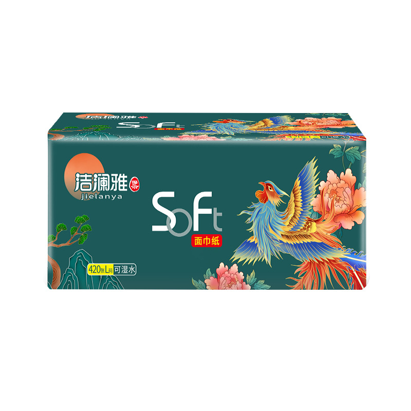 Jie Lanya 420 sheets of paper, large packs of paper towels, 20 packs of whole boxes of toilet paper, household napkins, facial tissues, toilet paper