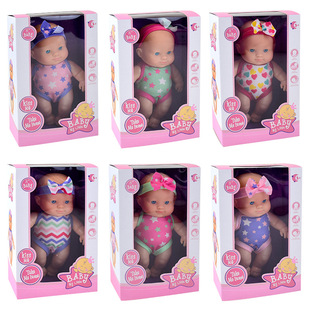 Cross-border new product soothing simulation baby doll Vinyl Doll Doll Doll children soft rubber toy gift wholesale