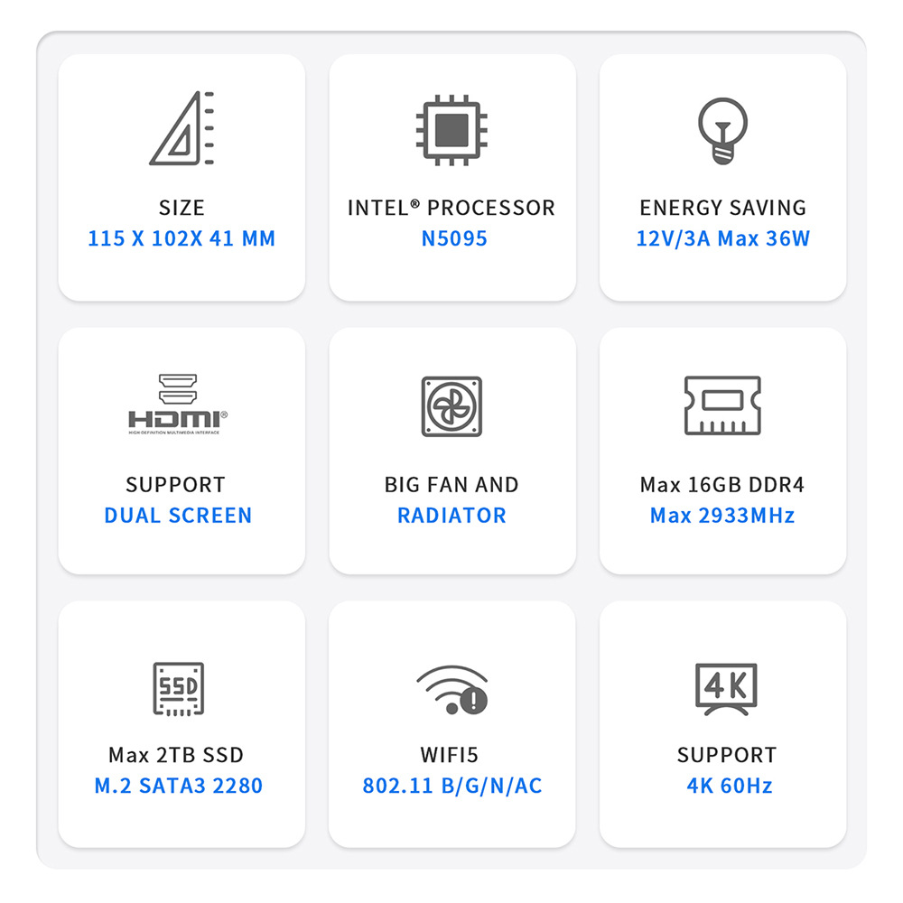 Beelink MINI S N5095 mini host 4K home office computer minipc mini computer