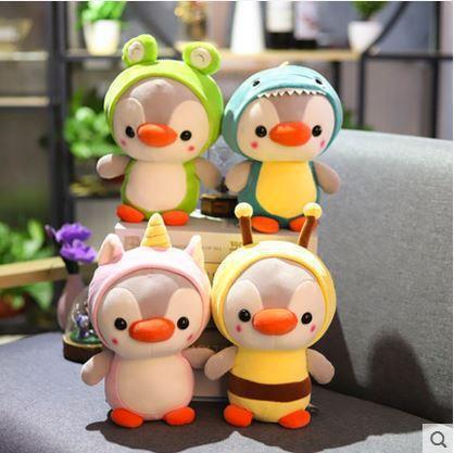Cute Penguin Doll Little Penguin Plush Toy Transformation Dinosaur Frog Grab Machine Wedding Throw Doll Rag Doll