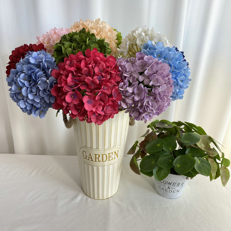 Ziyan single sanding hydrangea DIY wedding hydrangea artificial flower photography props ornaments fake green plants