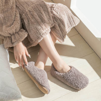 New arrival bag heel Moon shoes for lovers warm non-slip thickened casual indoor winter plush slippers home cotton shoes for women