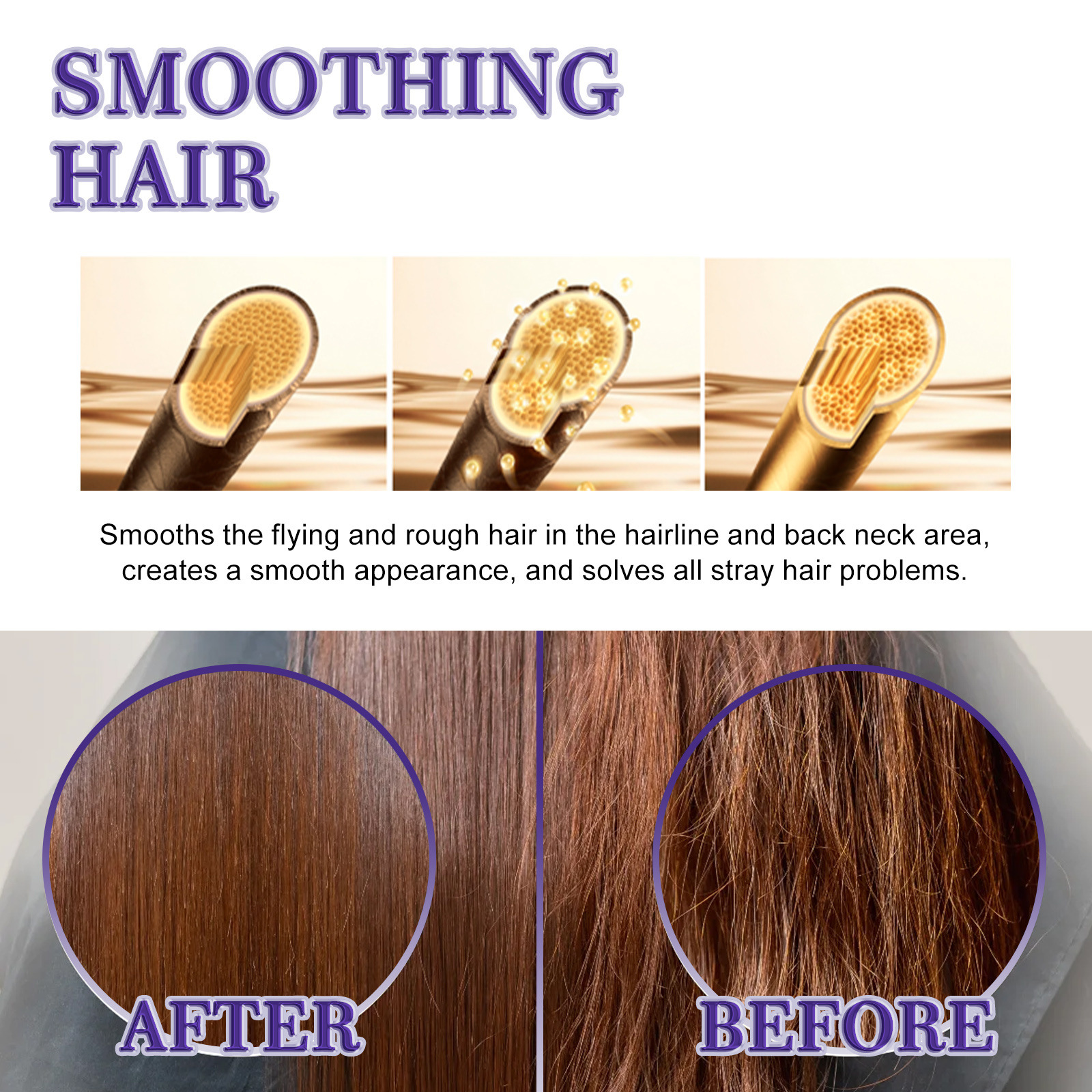 EELHOE hair wax stick hair finishing wax stick small hair finishing hair styling cream
