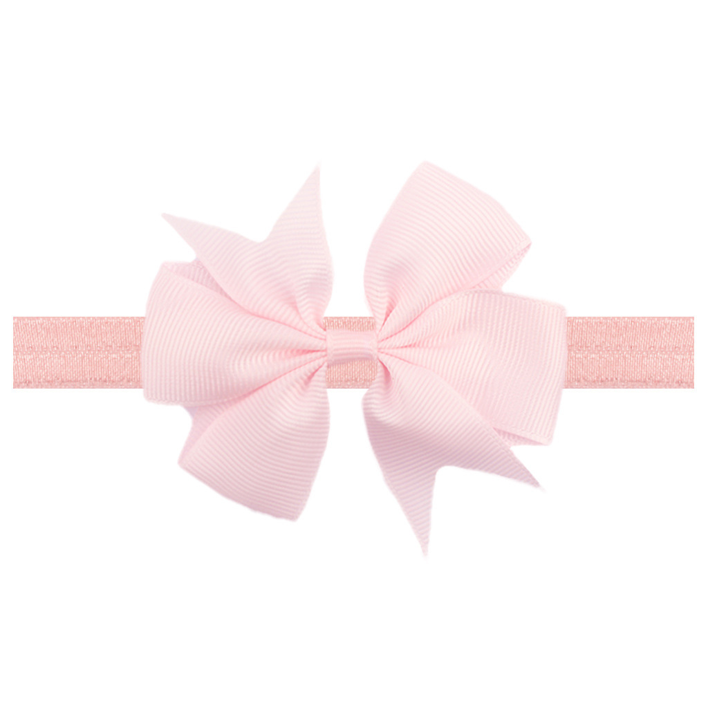 European and American Children's Hair Band Solid Color V Ribbon Dovetail Baby Bow Headband 21 Color
