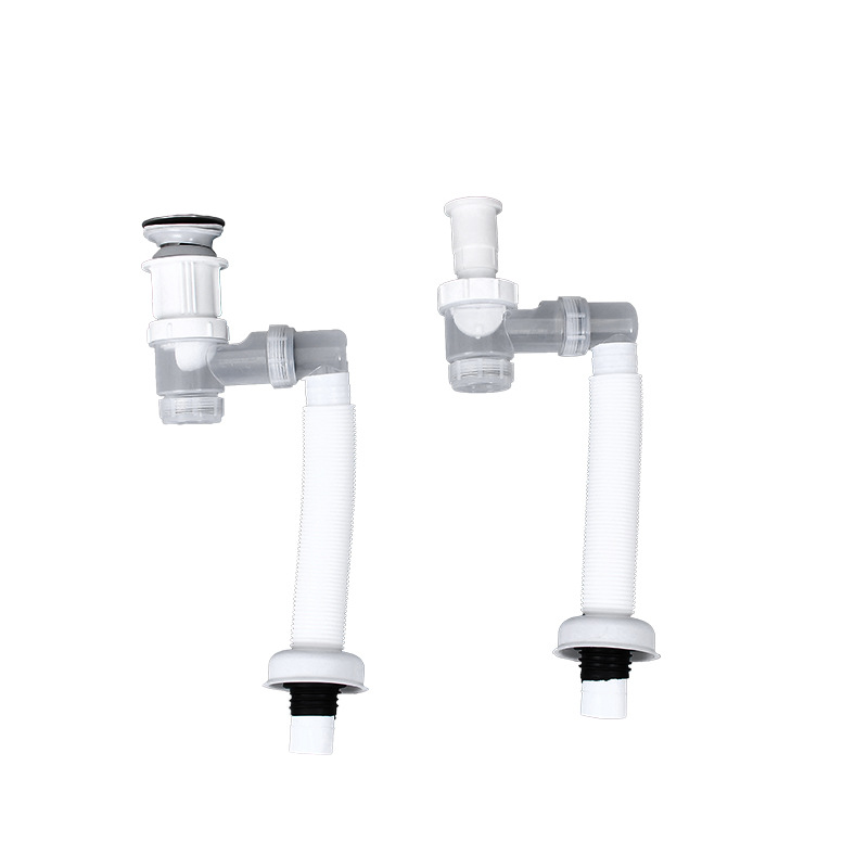 Factory wholesale washbasin double use horizontal and vertical row deodorant sewer pipe thickened P-type drainage pipe anti-blocking insect pp material