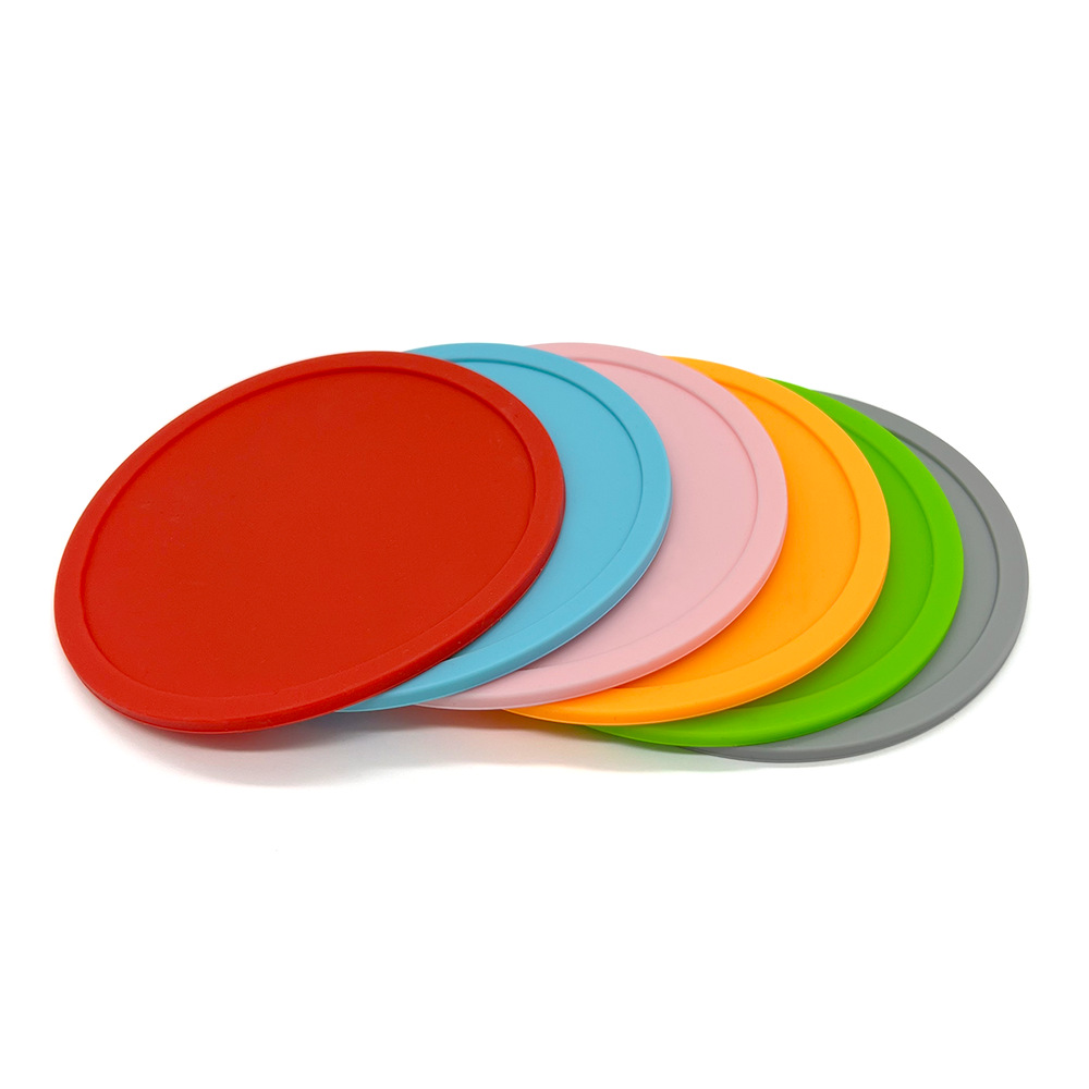 Silicone Coaster Round Mat Non-Slip Heat Insulation 6cm9cm10cm12cm18cm Printable Logo Advertising Anti-Spill Coaster