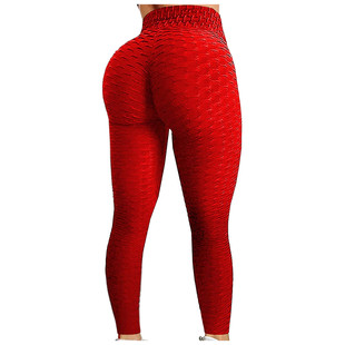 Amazon wish sports quick-drying fitness leisure yoga hip bubble pants women jacquard fabric multicolor trousers