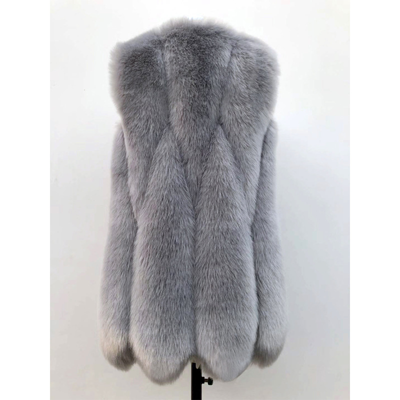 Haining fur winter New Korean warm fur vest female in the long Korean version of the imitation fox fur coat