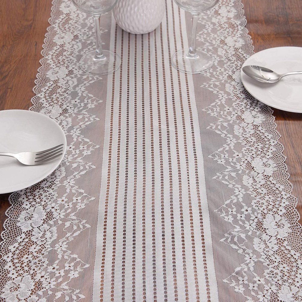Lace table runner French romantic white black lace table runner wedding decoration a generation of 38cm wide