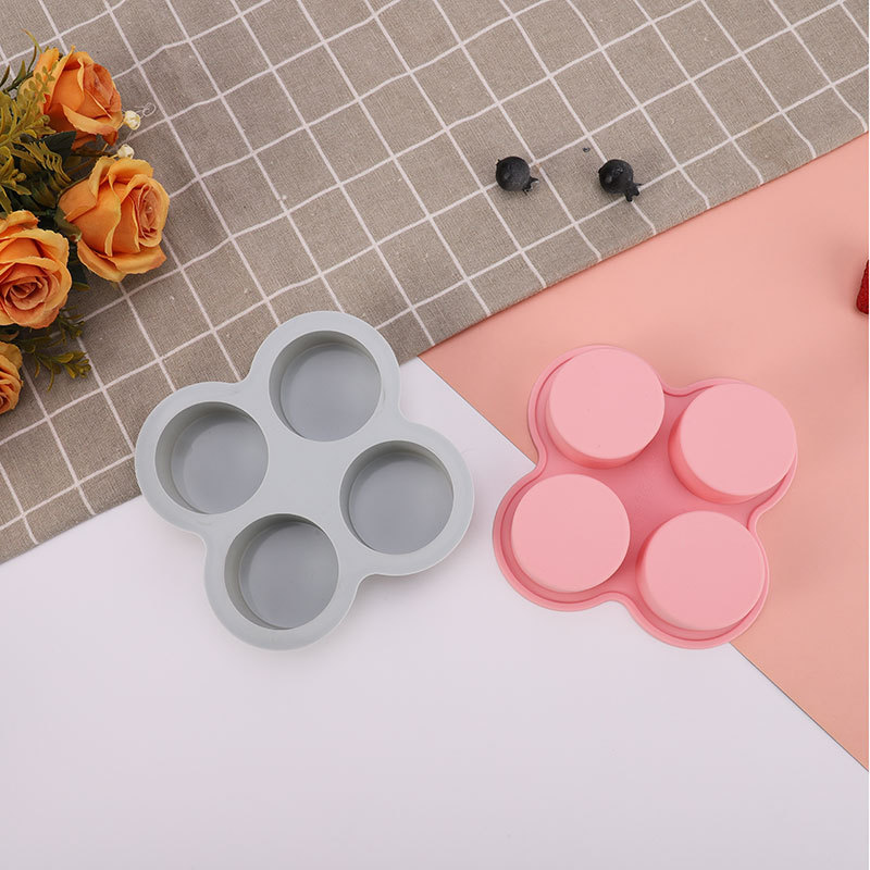 DIY Baking Silicone Mousse Cake Silicone Mold Cylinder 4 Even Mold Dessert Supplementary Food Mold Baking Tools Wholesale