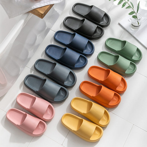 Thick-soled high-heeled sandals and slippers for women's summer home bathroom dormitory bathing couple's outdoor shoes for men