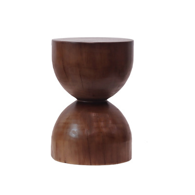 Nordic All Solid Wood Pier Ornaments Pier Root Carving Round Side Stool for Homestay Low Stool Stump Bedside Cabinet