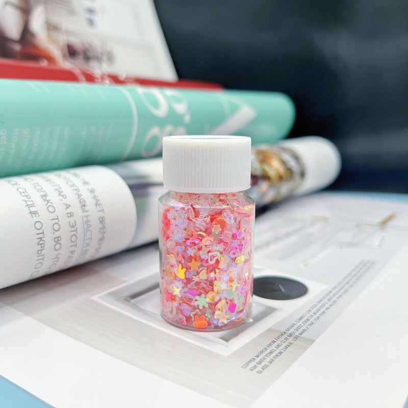20ml bottled nail art sequins multi-series mixed colorful shell laser handmade DIY mobile phone shell quicksand