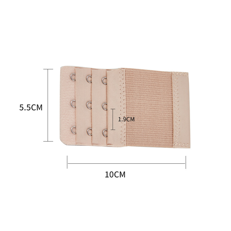 (Individually packaged) elastic three-row three-button stainless steel Bra extension buckle underwear buckle extension buckle