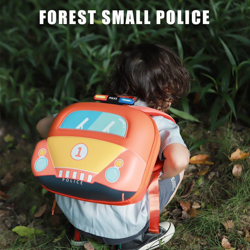 Three Ducklings Kindergarten Schoolbag Boys Baby Backpack Boys' Three-dimensional Car Lightweight Cute Cartoon Backpack