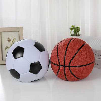 2022 new basketball football piggy bank children's cartoon piggy bank coin piggy bank student birthday gift