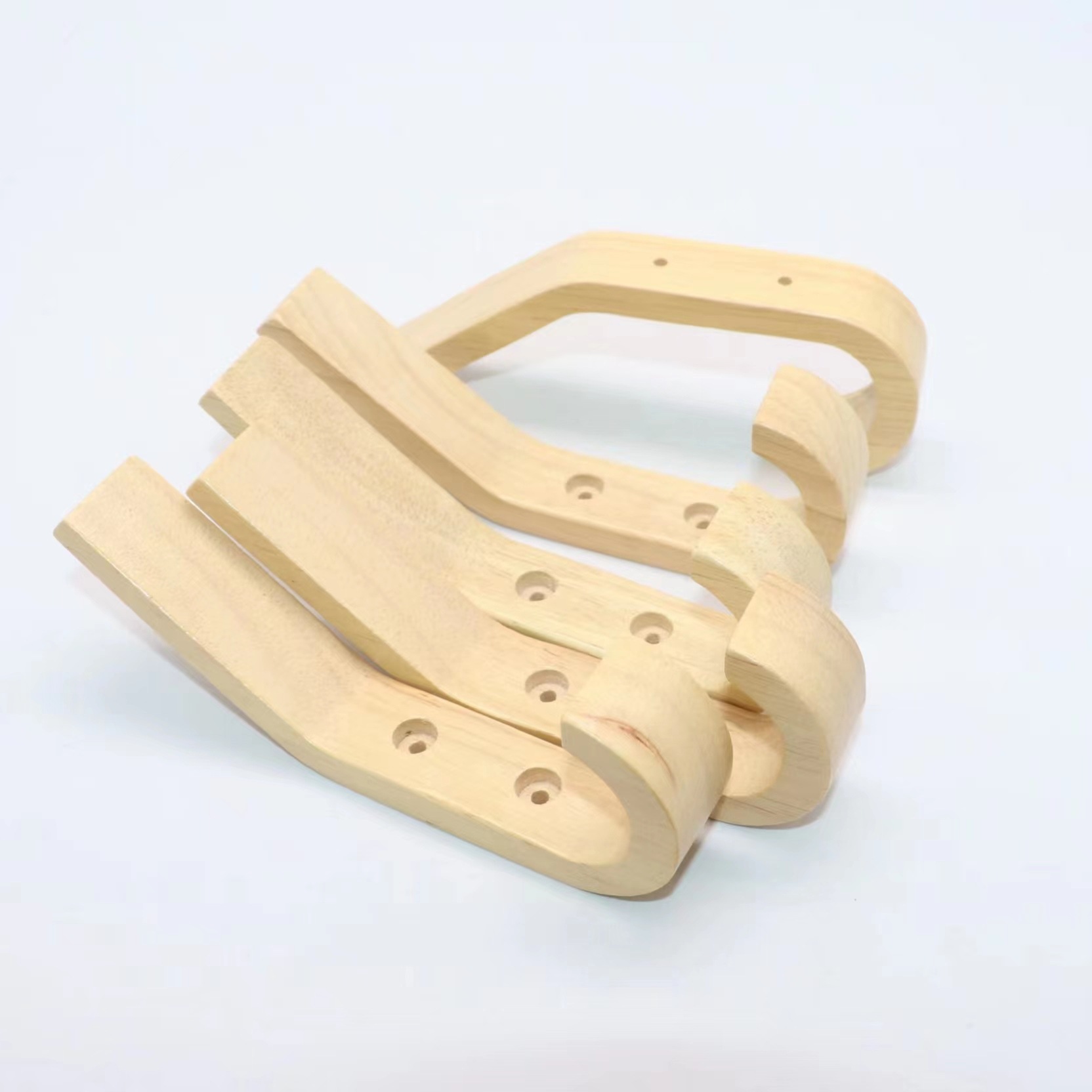 Creative Solid Wood Hook Walnut Clothes Hook Original Color Wooden Coat Hook Wall Hallway Coat Beech Kick