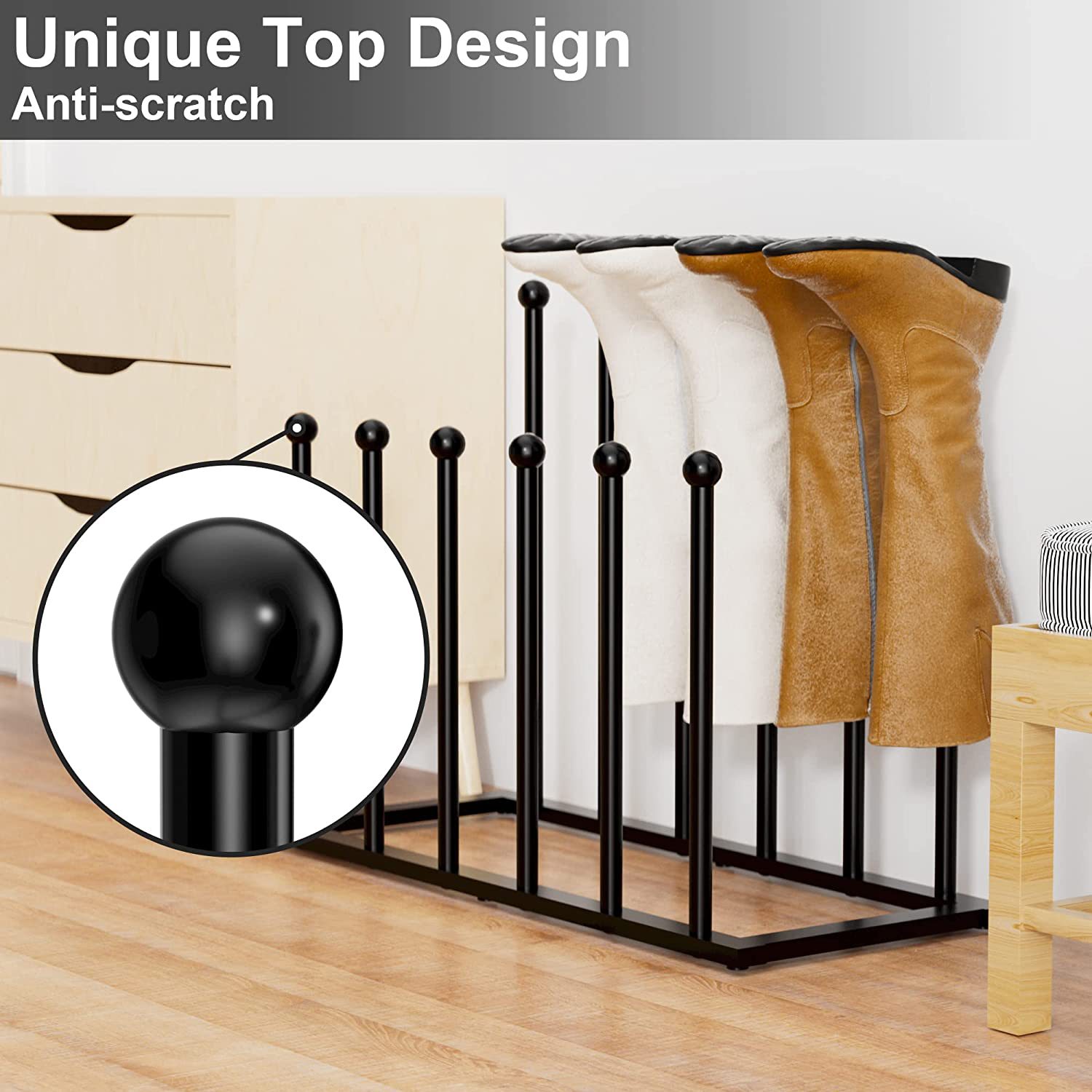 Creative Shoe Rack Boots Rack Iron Modern Simple Dormitory Indoor Outdoor Snow Boots Support Rack Boots Shoe Rack