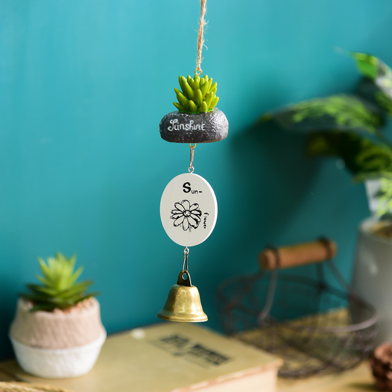 Japanese Style Resin Wind Bell Room Bell Car Pendant Cartoon Black Cat Birthday Gift Balcony Sunny Baby Dress