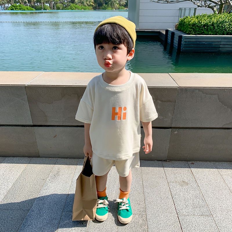 Boys' summer suit 2024 new style baby summer short sleeve children's summer children's summer clothes summer