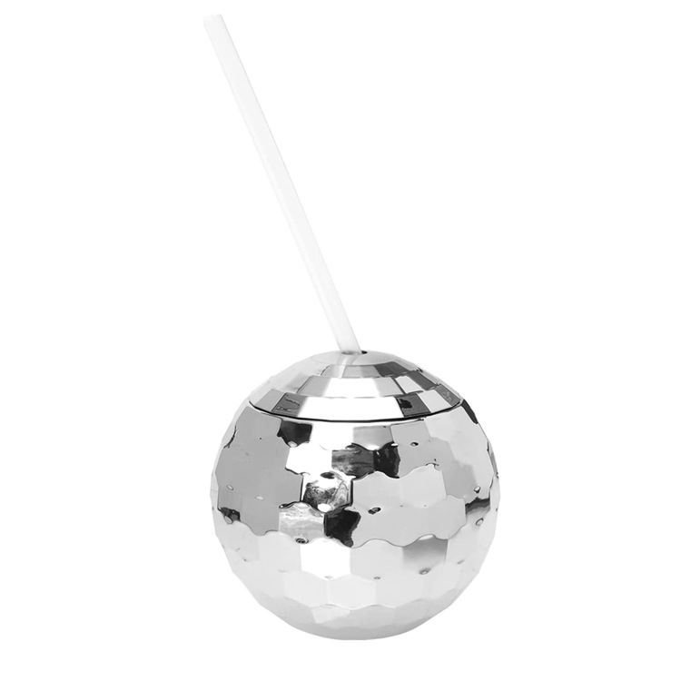 Пластиковый стакан для воды discoball стакан для воды флеш-шар гальванизированный шарик чашка кружка для девочек соломка бокал для вина Amazon