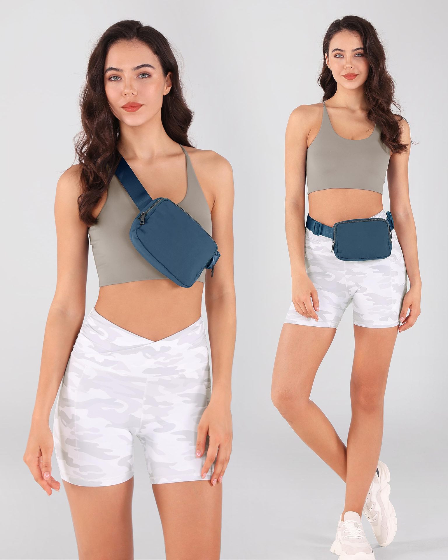 Amazon hot selling LULU same style waist bag fashion all-match casual chest bag outdoor sports running convenient storage bag