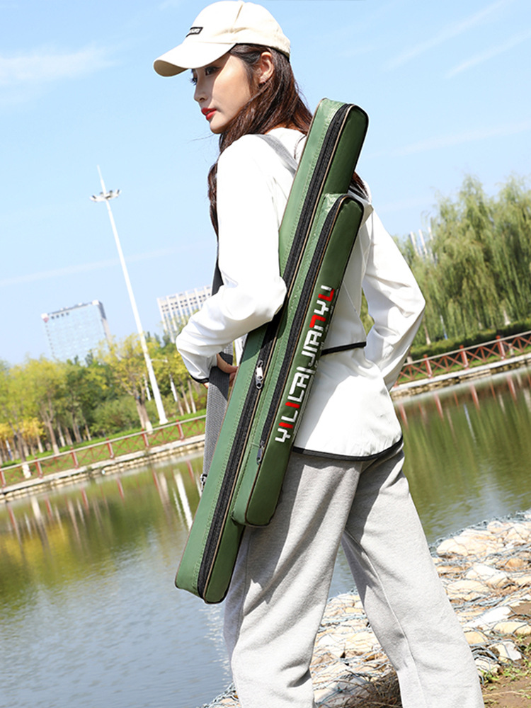 Single Layer Fishing Rod Bag One Layer Simple Rod Bag Outdoor Wild Fishing Light Portable Fishing Gear Bag Wild Fishing Storage Bag Portable Type