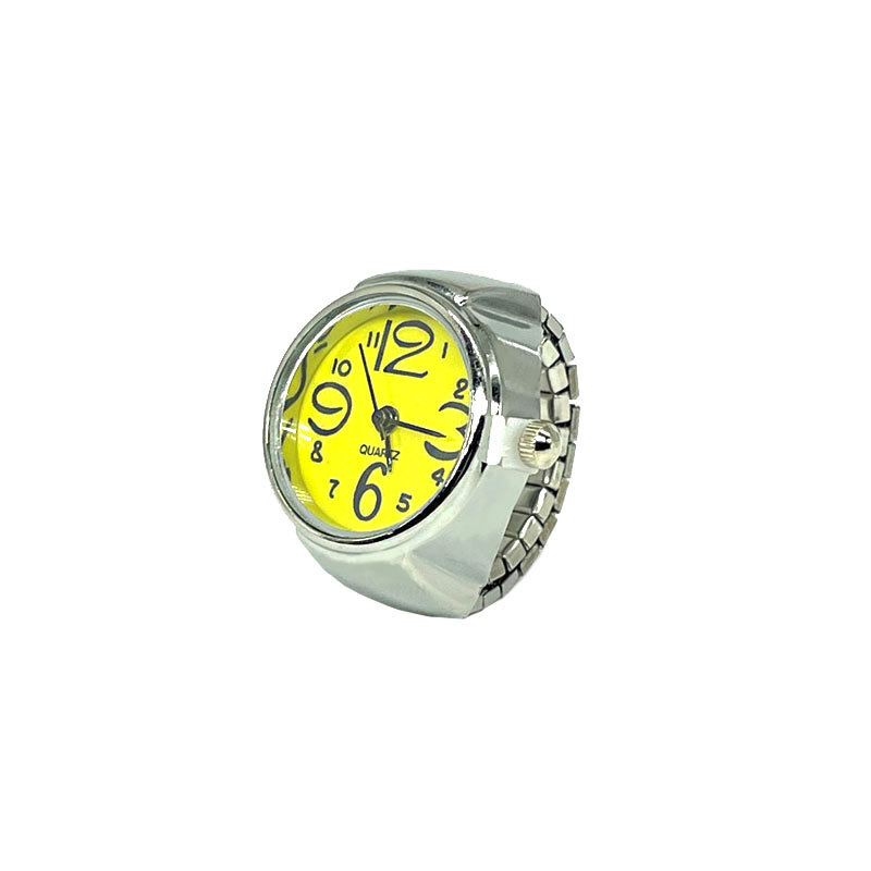 Personalized men's and women's finger watch hot sale couple ring watch korean fashion wholesale alloy silver shell factory direct batch