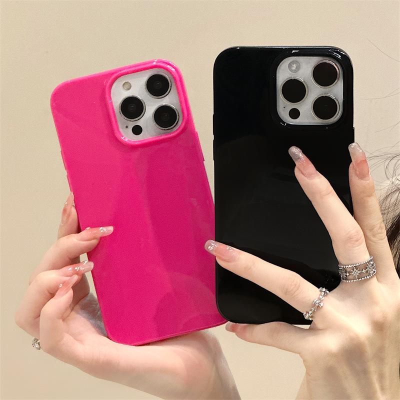 知泰蘋果15手機殼適用iphone14Pro純色13/12Pro光面果凍殼78代發