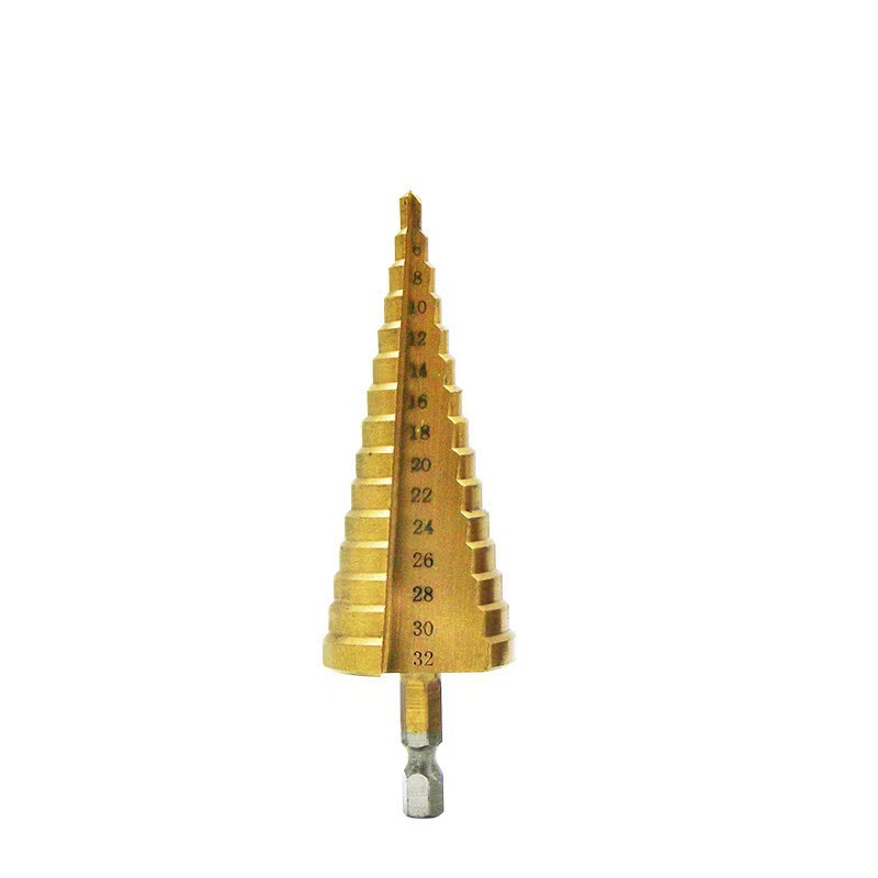 Hexagonal shank step drill 4-32