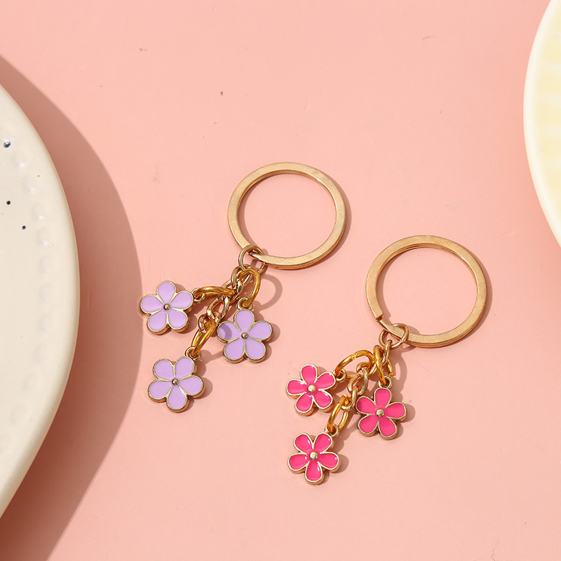 New hot selling colorful flower keychain bag car pendant pendant Amazon new keychain wholesale