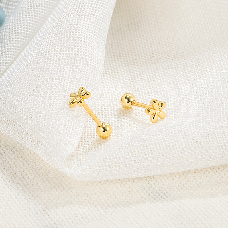 Simple flower ear bone Stud Summer screw twist 2022 new trendy ear piercing cool high-grade earrings earrings earrings