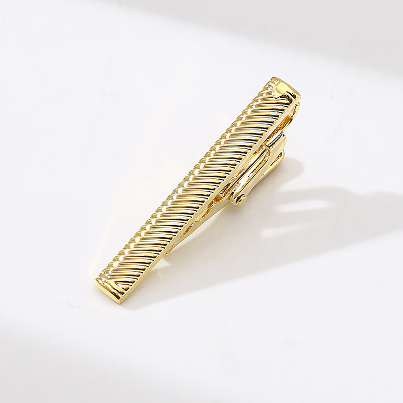 Gold Men's 4cm Short Fashion Tie Clip Silver Mirror Narrow Tie Special Personality Temperament Tie Clip