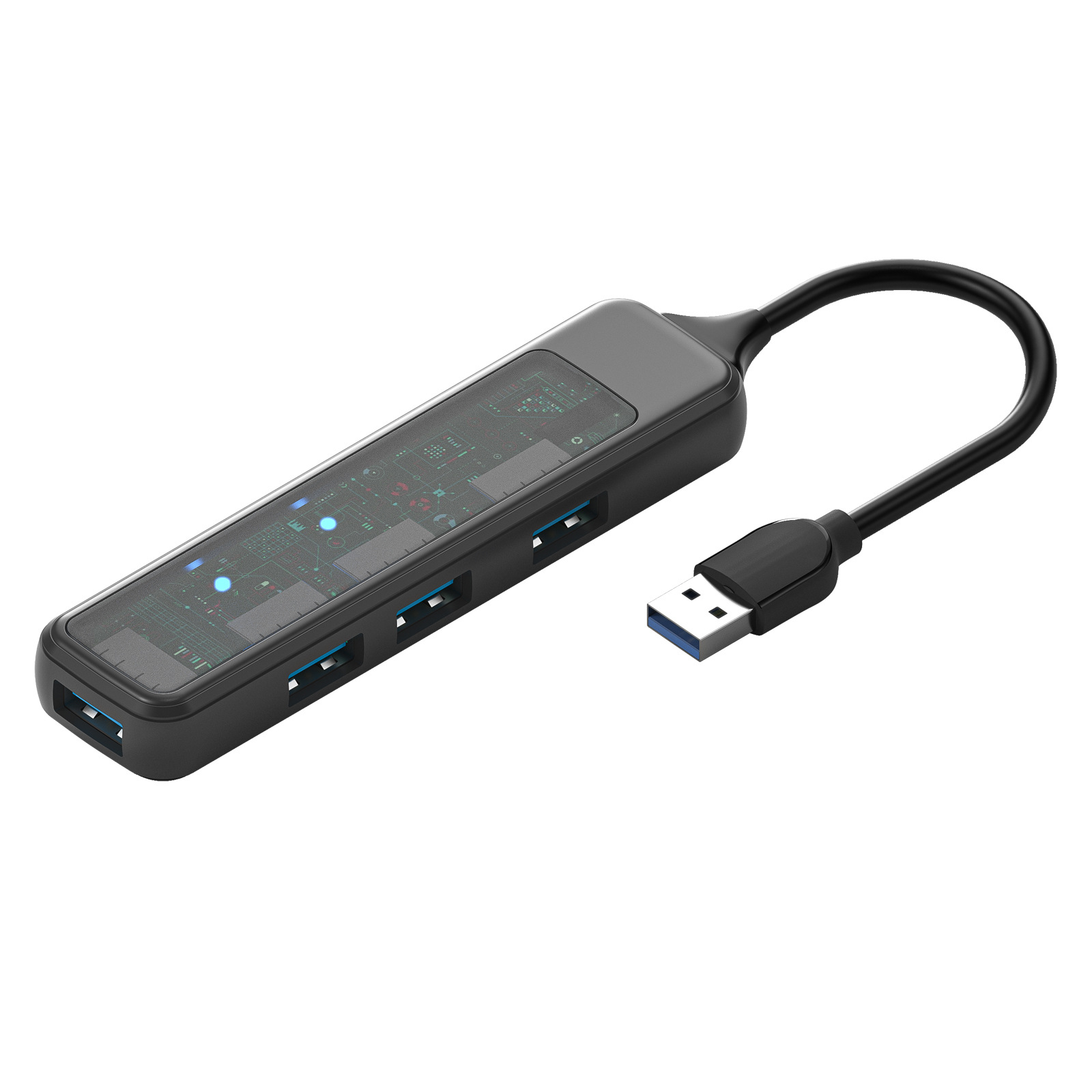 Private mode hub expansion dock USB3.0HUB splitter SD/TF card reader one-to-four Type-C docking station