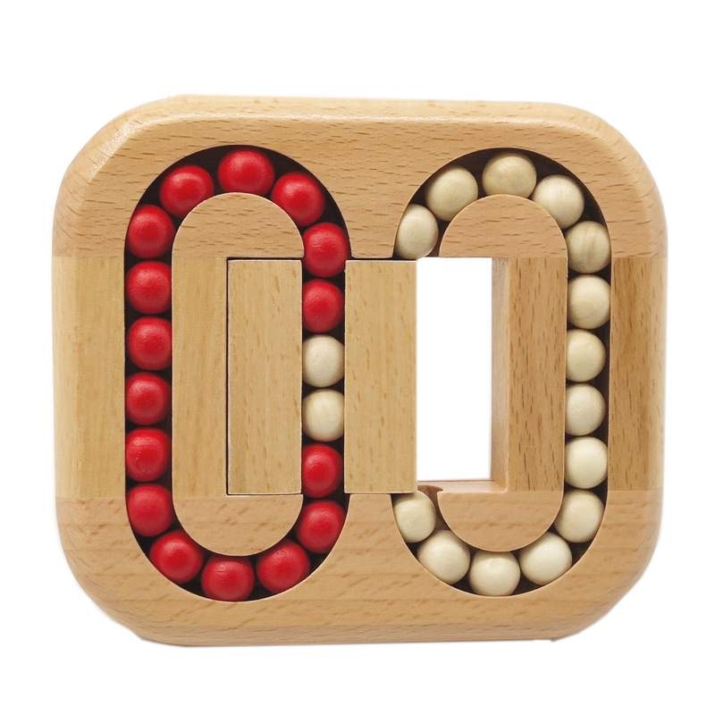 Flat Ball Children's Intelligence Development Brain Lu Ban Lock Student Adult Anti-Alzheimer's Decompression Toy Wooden