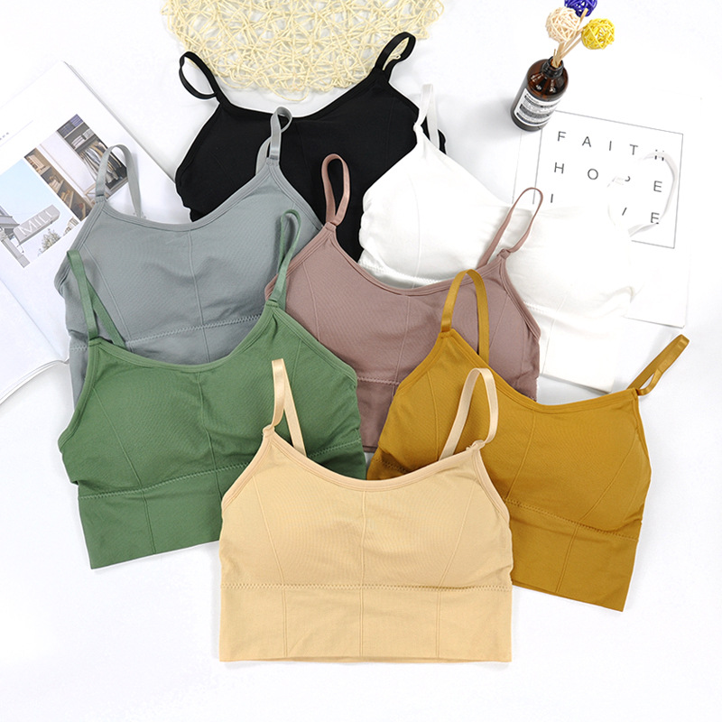 Seamless 646 Beauty Back Bra Sports Underwear Thin Shoulder Strap Women's Sexy Wrap Chest Tube Top Kaka Vest for Women